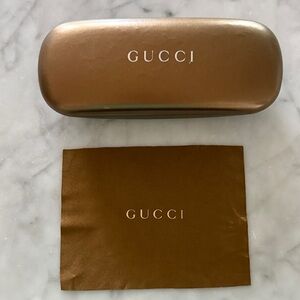 Gucci Metallic Bronze Eyeglass Case
